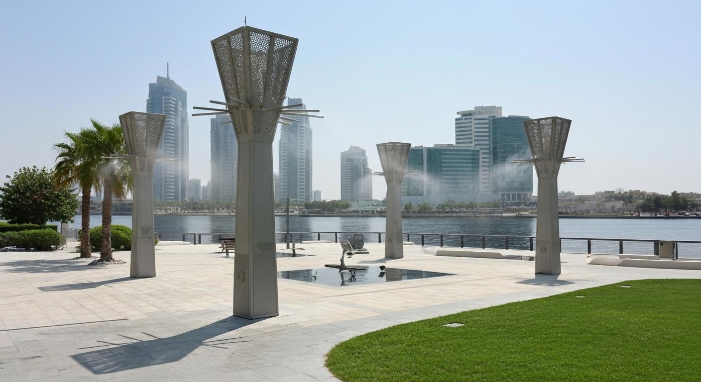 Mohammed Bin Rashid Library Outdoor Enhancement - Kids landscape and climate comfort image 2