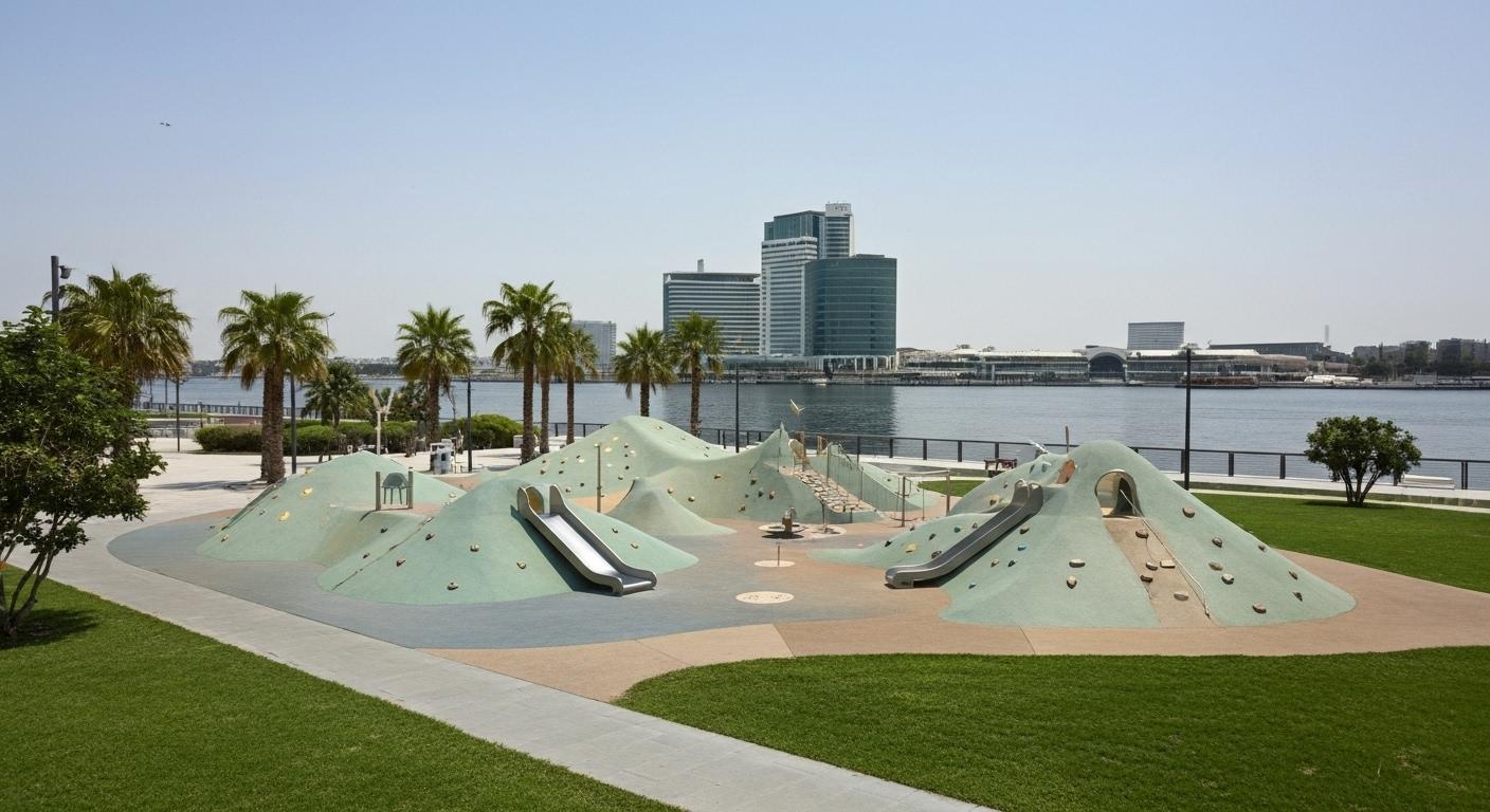 Mohammed Bin Rashid Library Outdoor Enhancement - Kids landscape and climate comfort image 1